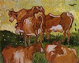 Vincent van Gogh Cows painting